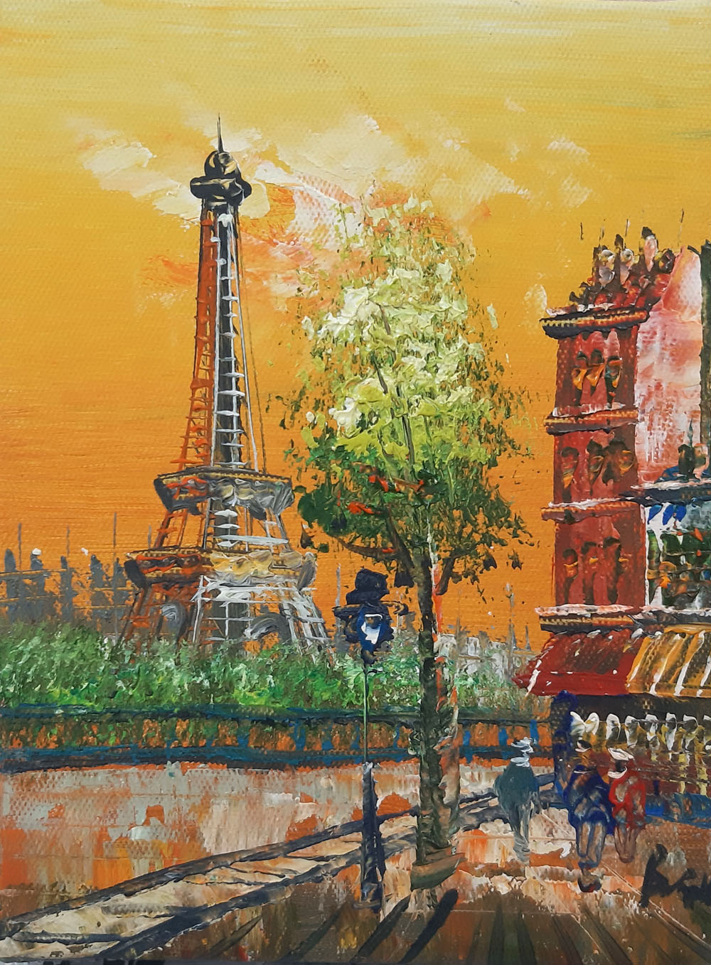 Peinture de Paris/13cm x 18cm /PA0001-13-18