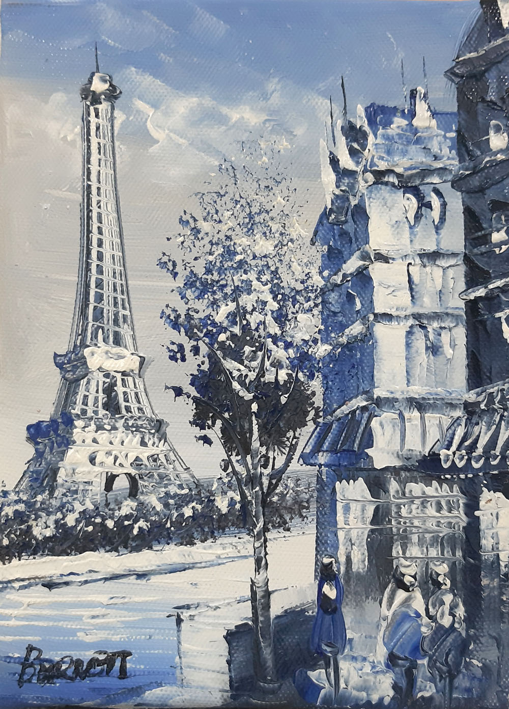 Peinture de Paris/13cm x 18cm /PA0002-13-18