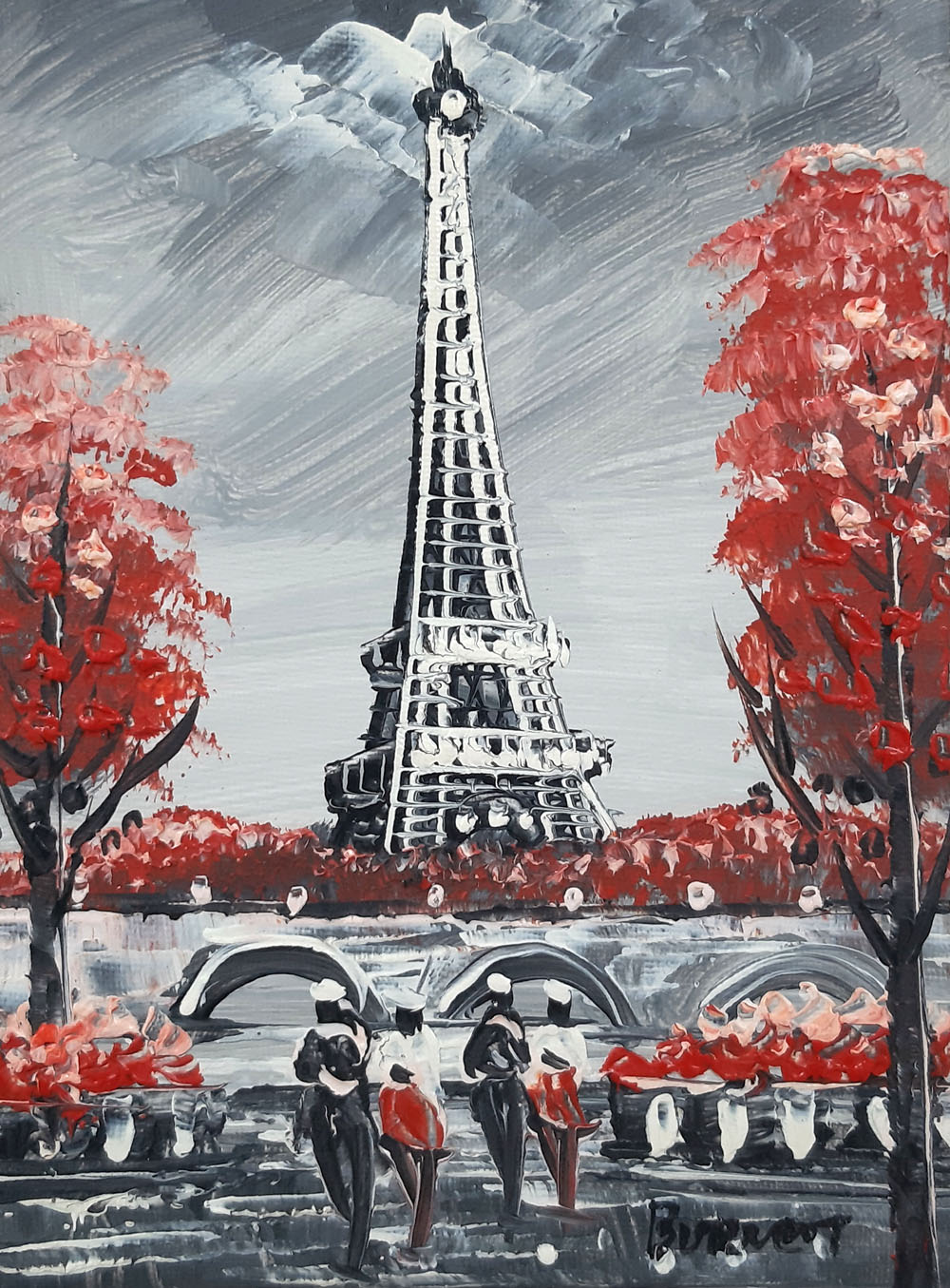 Peinture de Paris/13cm x 18cm /PA0011-13-18