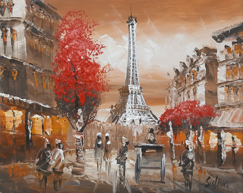 Peinture de Paris/20cm x 25cm /PA0022-13-18