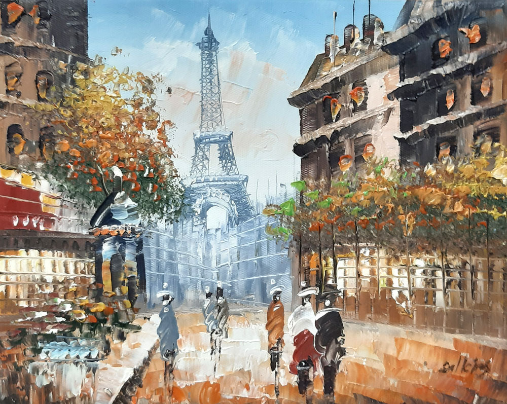 Peinture de Paris/20cm x 25cm /PA0024-13-18