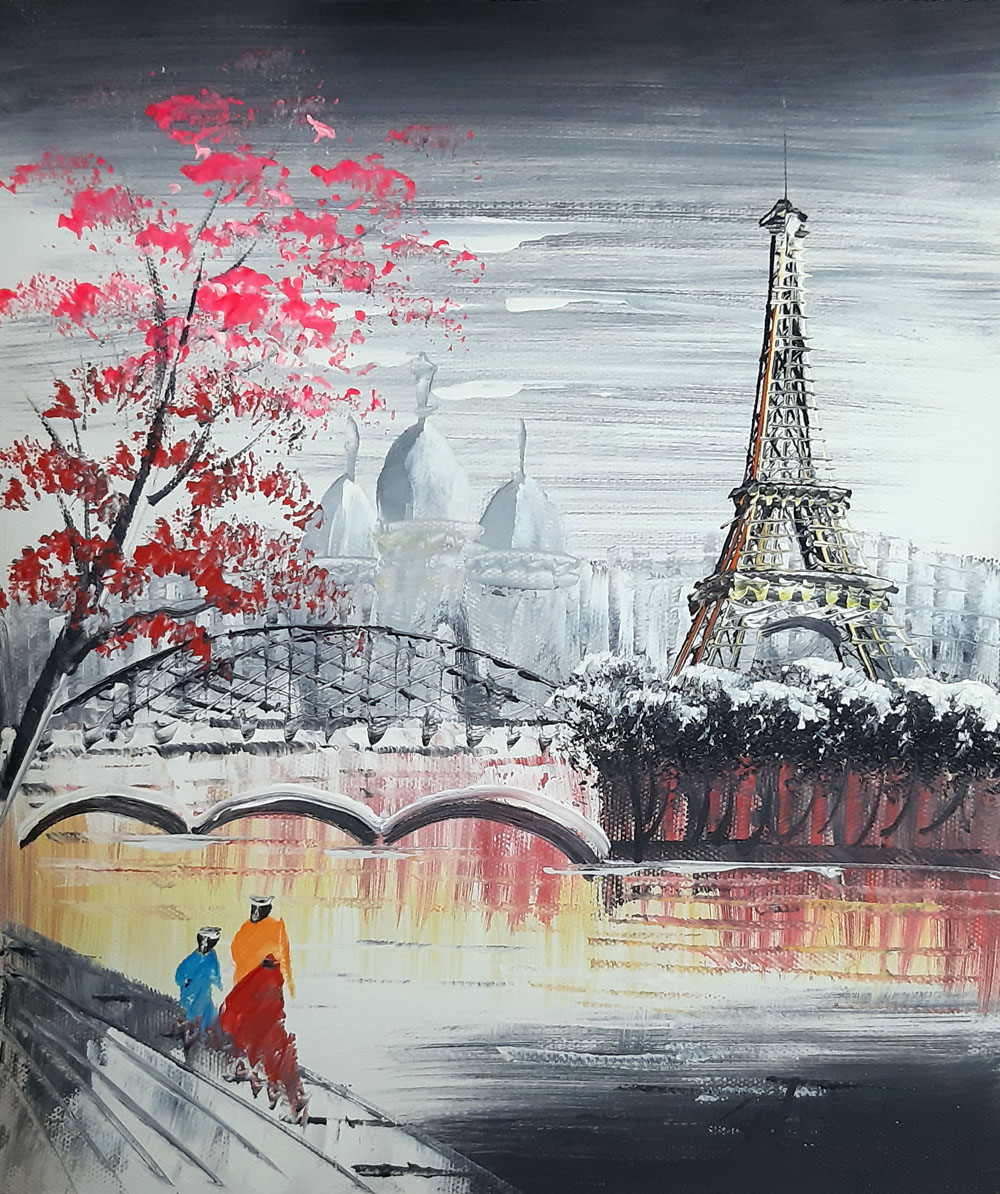 Peinture de Paris/13cm x 18cm /PA0027-13-18