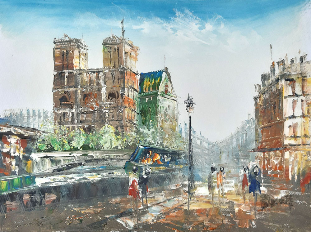 Peinture de Paris/13cm x 18cm /PA0028-13-18