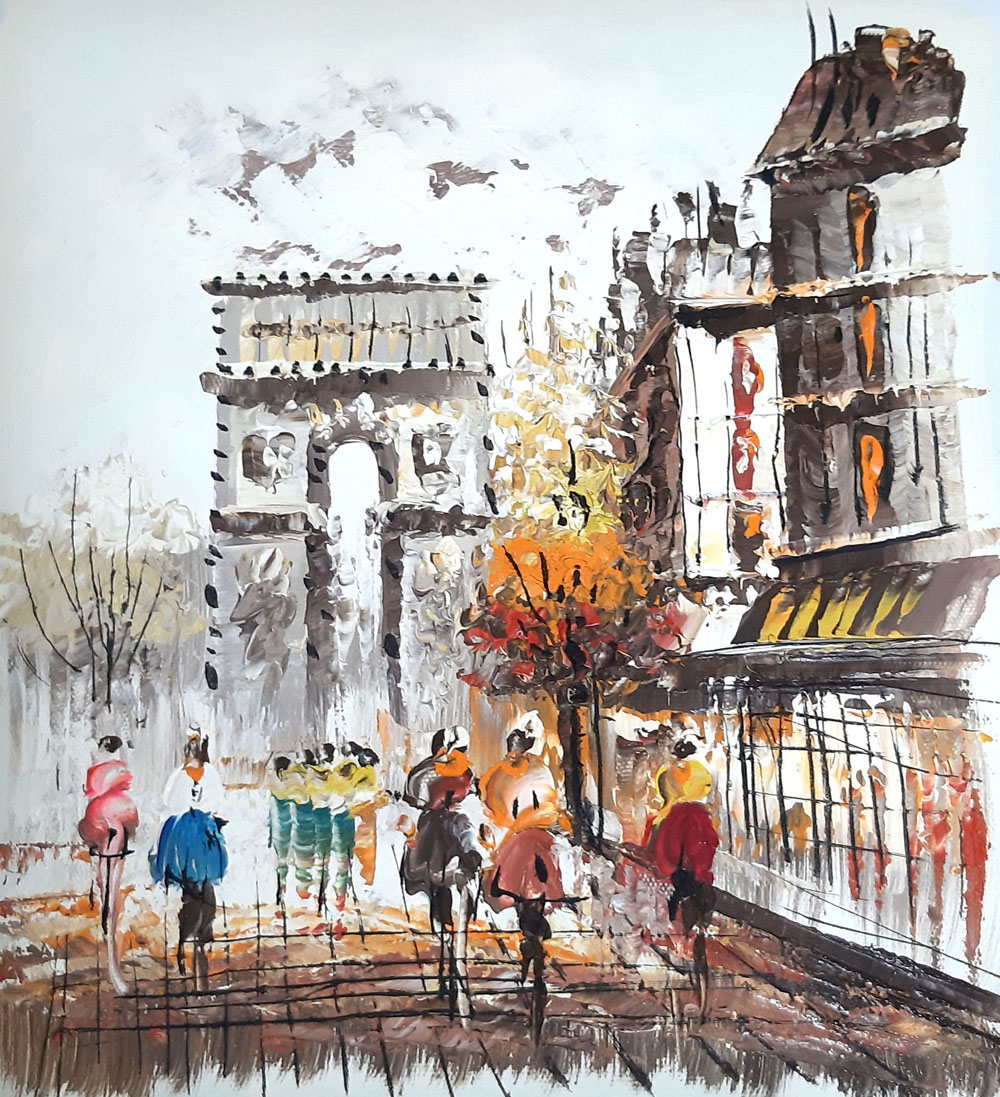 Peinture de Paris/13cm x 18cm /PA0029-13-18