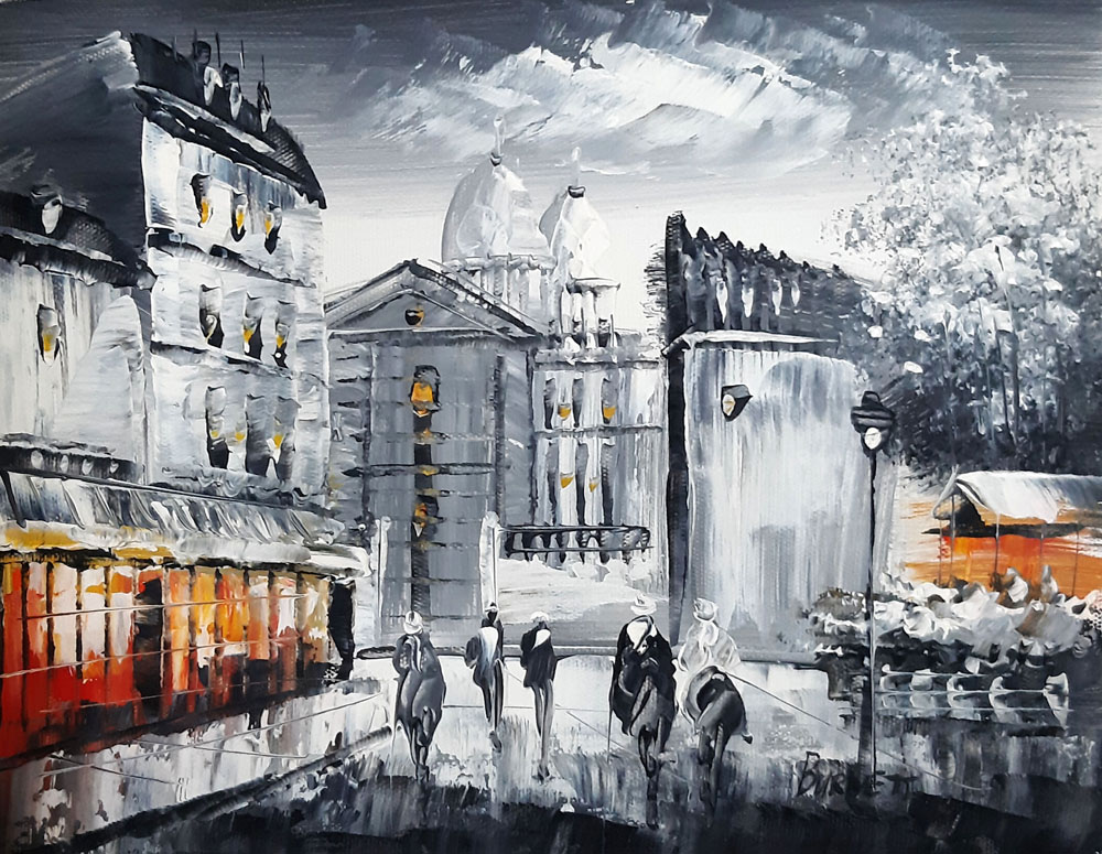 Peinture de Paris/13cm x 18cm /PA0036-13-18