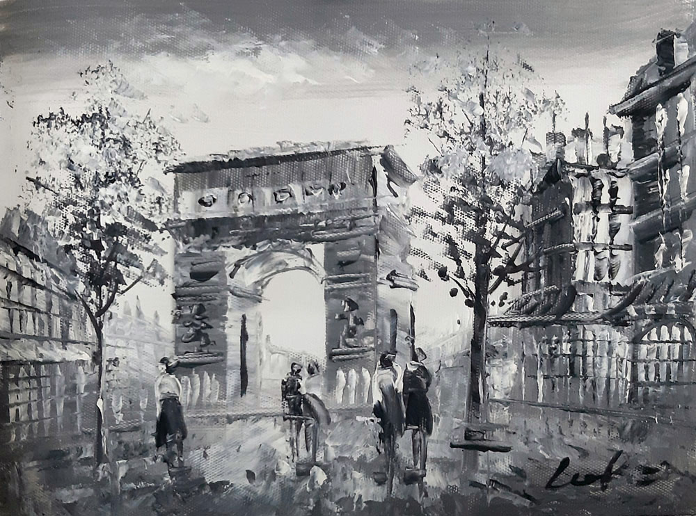 Peinture de Paris/13cm x 18cm /PA0037-13-18