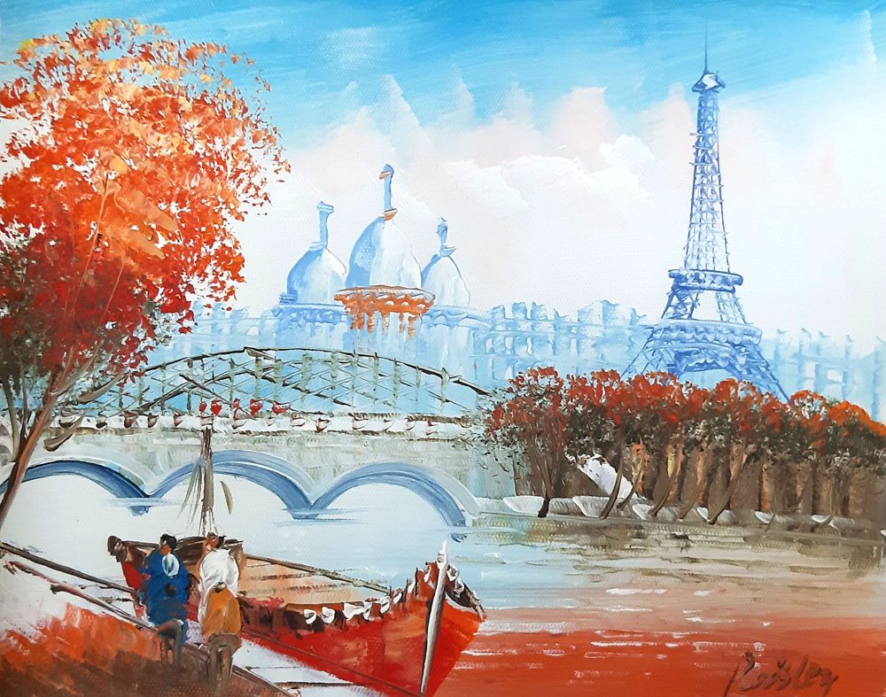 Peinture de Paris/13cm x 18cm /PA0040-13-18