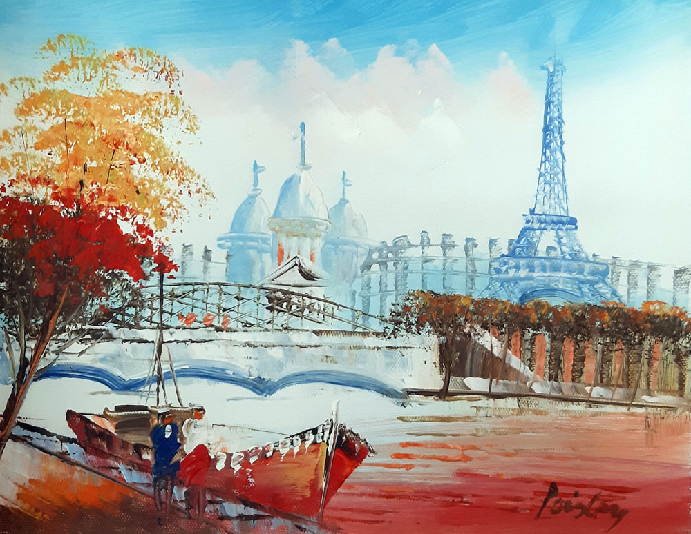 Peinture de Paris/13cm x 18cm /PA0041-13-18