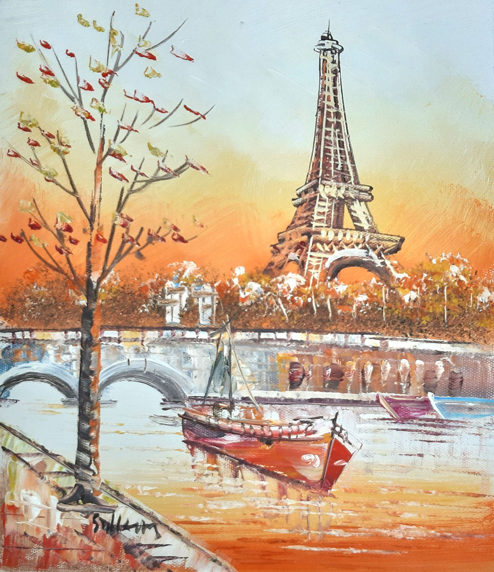 Peinture de Paris/13cm x 18cm /PA0042-13-18