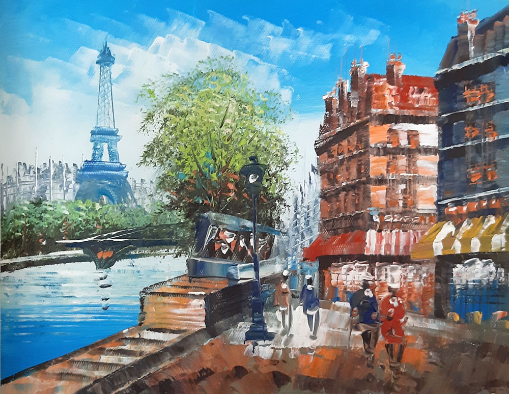 Peinture de Paris/13cm x 18cm /PA0043-13-18