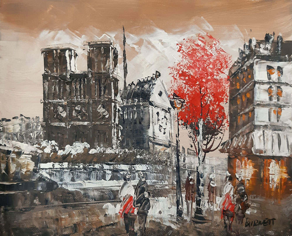 Peinture de Paris/13cm x 18cm /PA0045-13-18