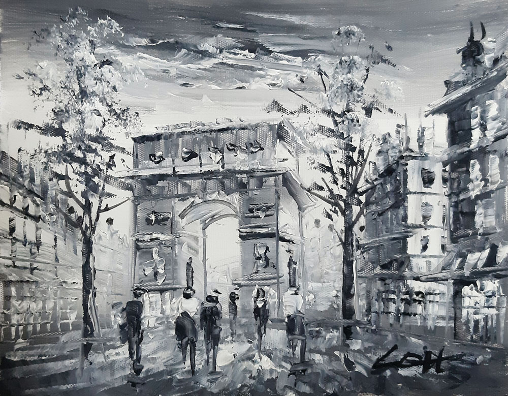 Peinture de Paris/13cm x 18cm /PA0050-13-18