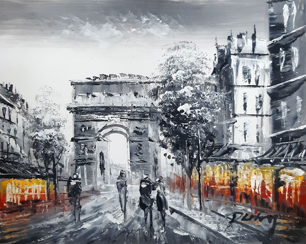 Peinture de Paris/13cm x 18cm /PA0053-13-18