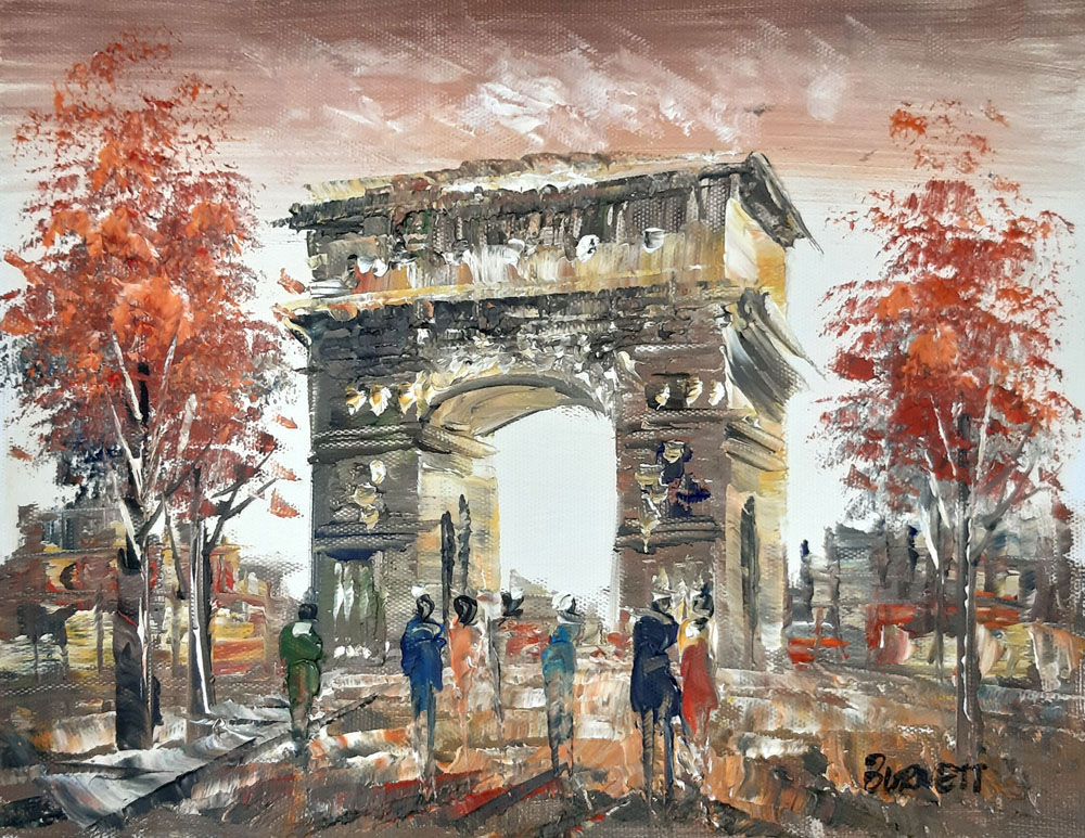 Peinture de Paris/13cm x 18cm /PA0055-13-18