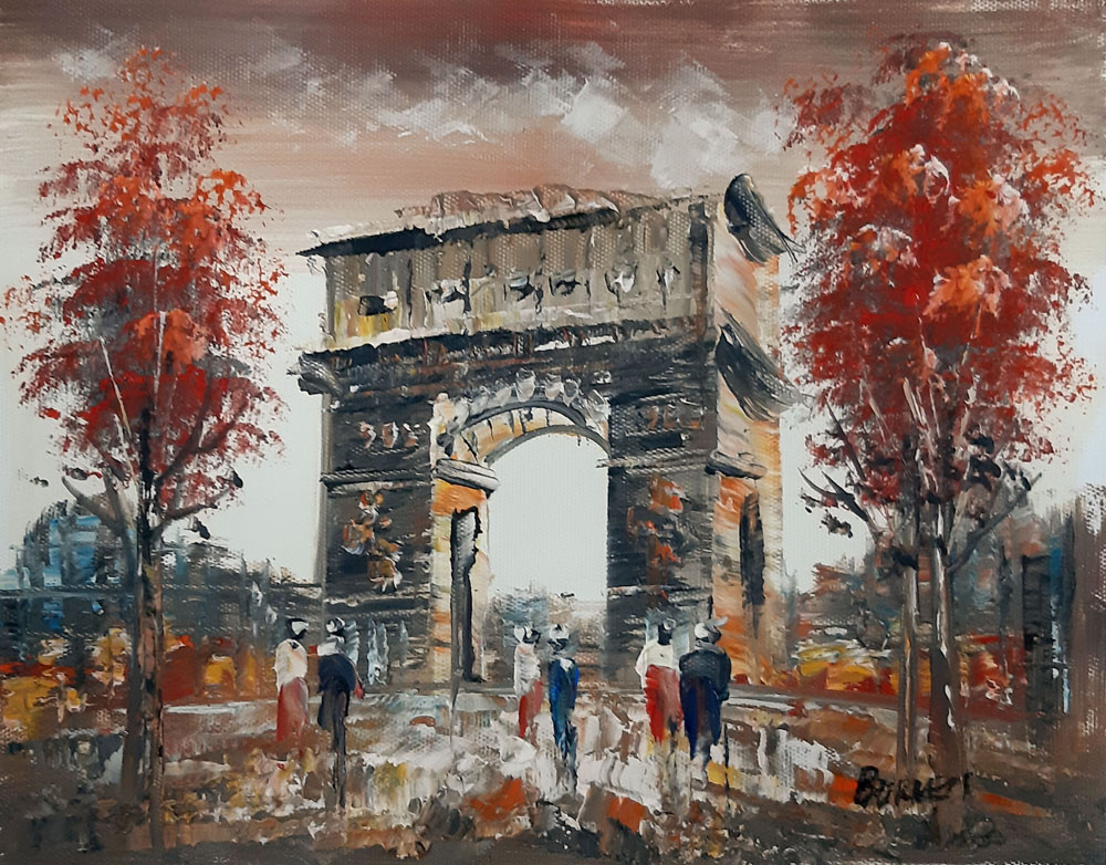 Peinture de Paris/13cm x 18cm /PA0056-13-18