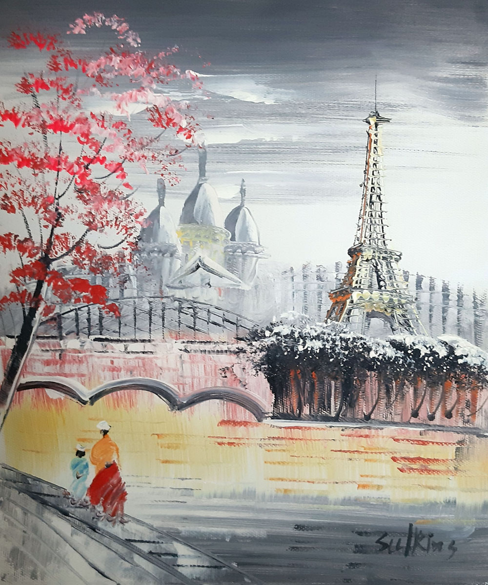 Peinture de Paris/13cm x 18cm /PA0057-13-18