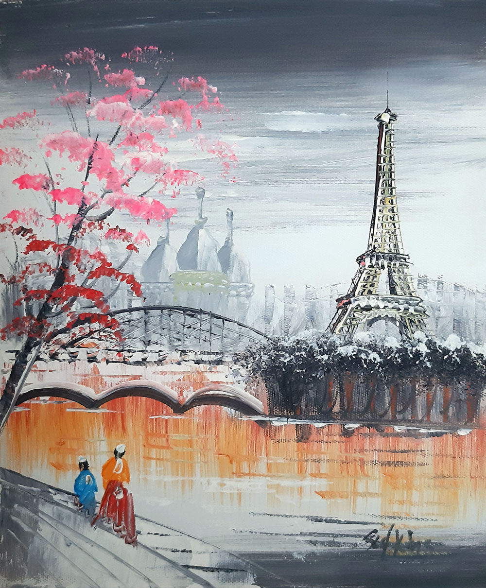 Peinture de Paris/13cm x 18cm /PA0058-13-18