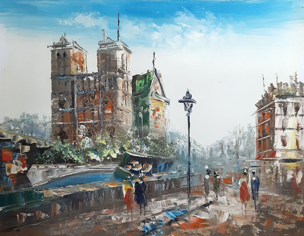 Peinture de Paris/13cm x 18cm /PA0059-13-18