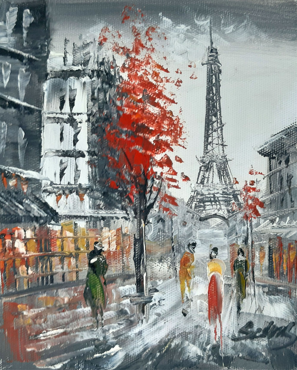 Peinture de Paris/20cm x 25cm /PA0060-20-25