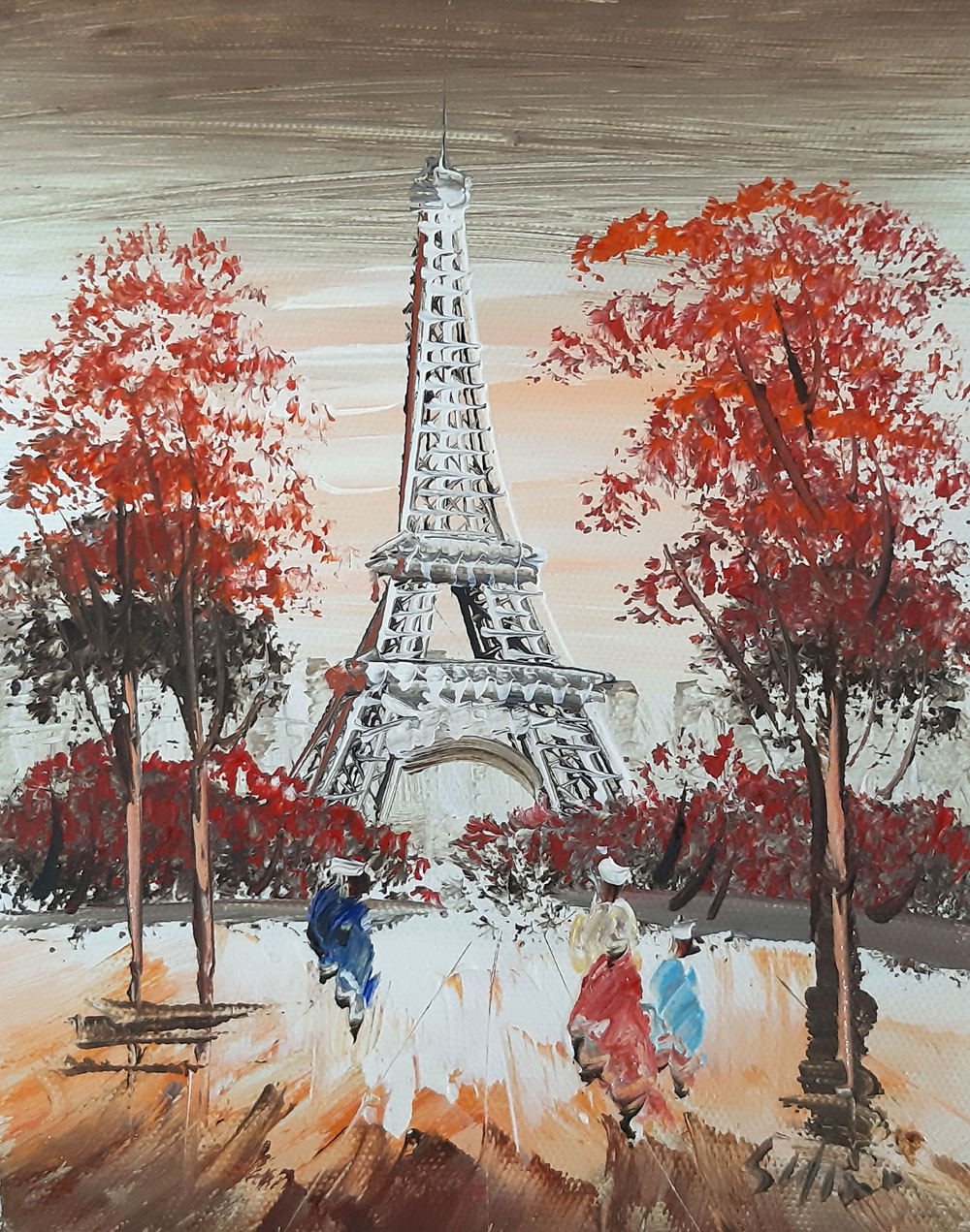 Peinture de Paris/20cm x 25cm /PA0061-20-25