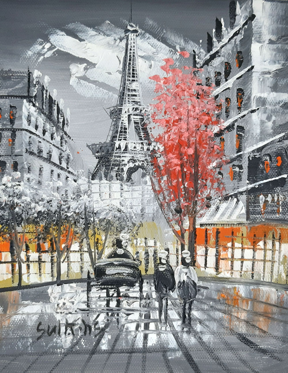 Peinture de Paris/20cm x 25cm /PA0062-20-25