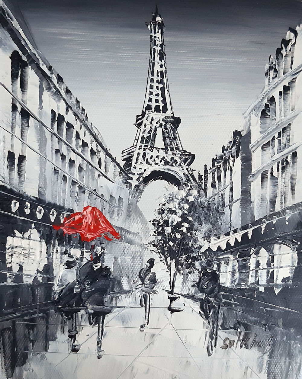 Peinture de Paris/20cm x 25cm /PA0063-20-25