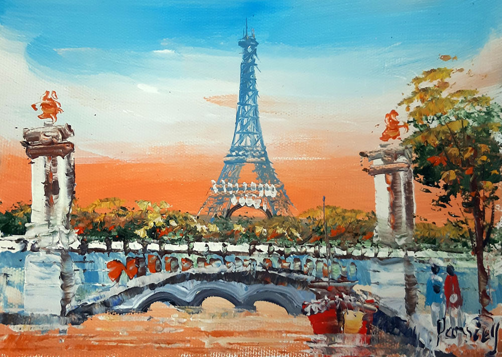 Peinture de Paris/20cm x 25cm /PA0065-20-25