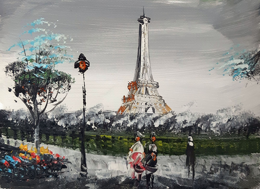 Peinture de Paris/20cm x 25cm /PA0067-20-25