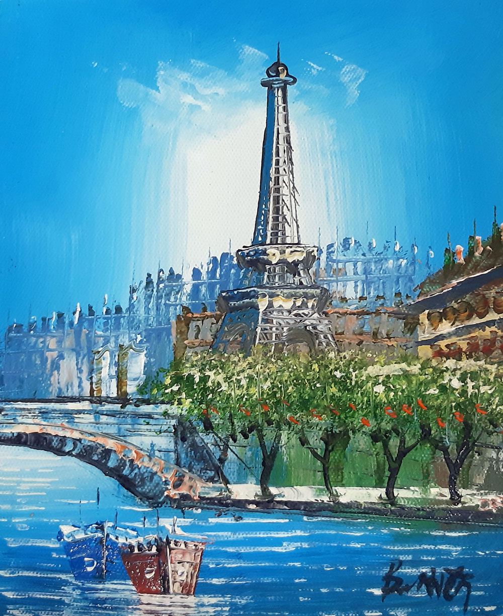 Peinture de Paris/20cm x 25cm /PA0069-20-25