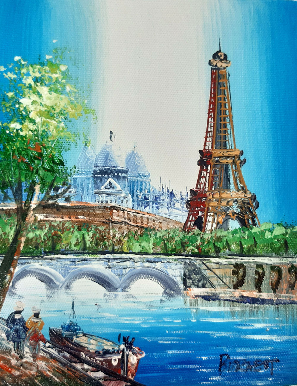 Peinture de Paris/20cm x 25cm /PA0071-20-25