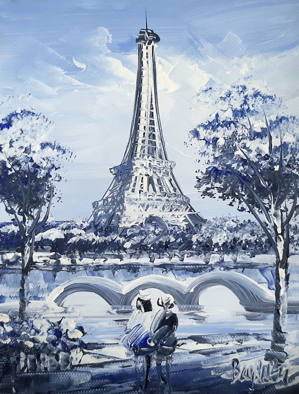 Peinture de Paris/20cm x 25cm /PA0073-20-25