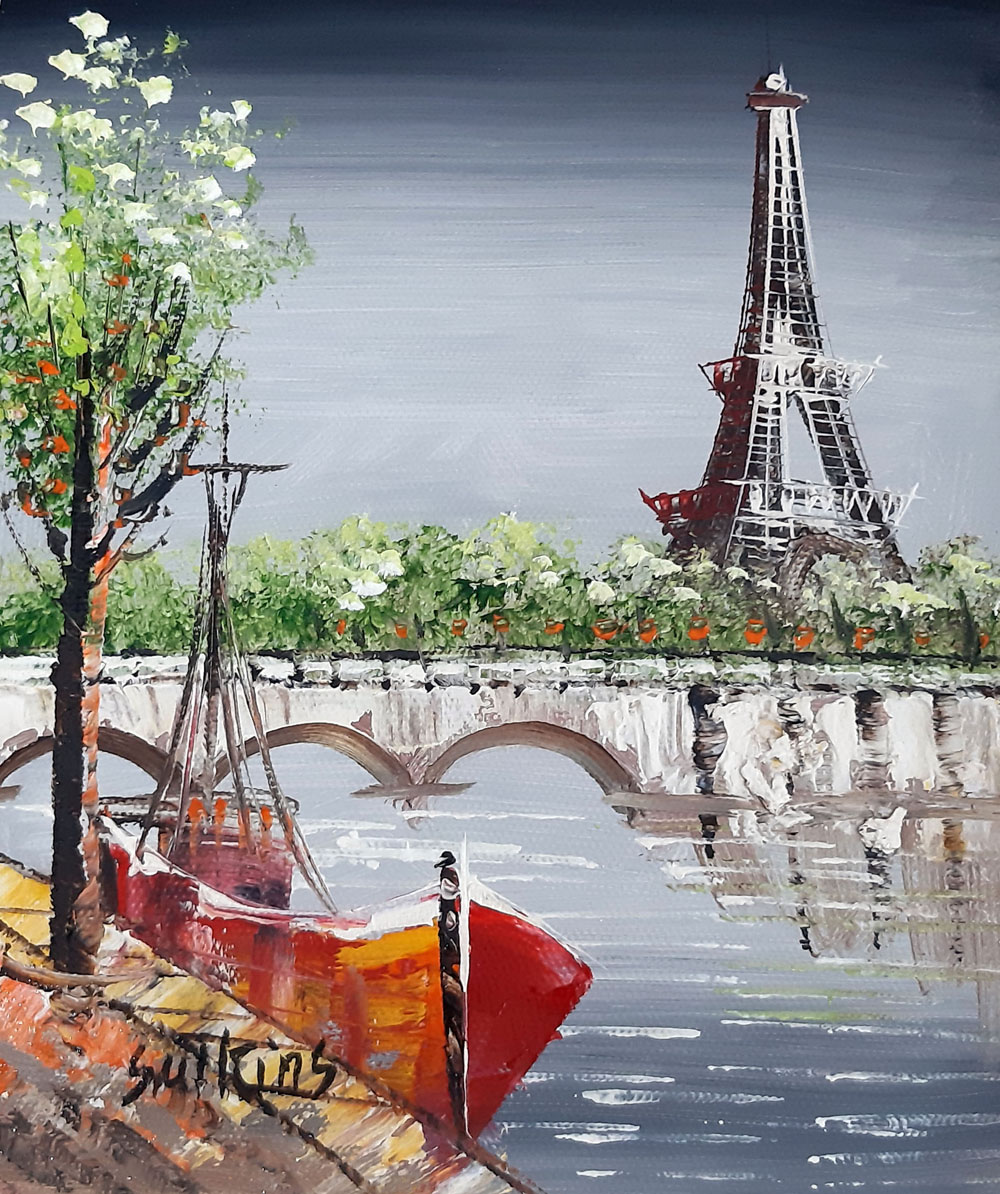 Peinture de Paris/20cm x 25cm /PA0074-20-25