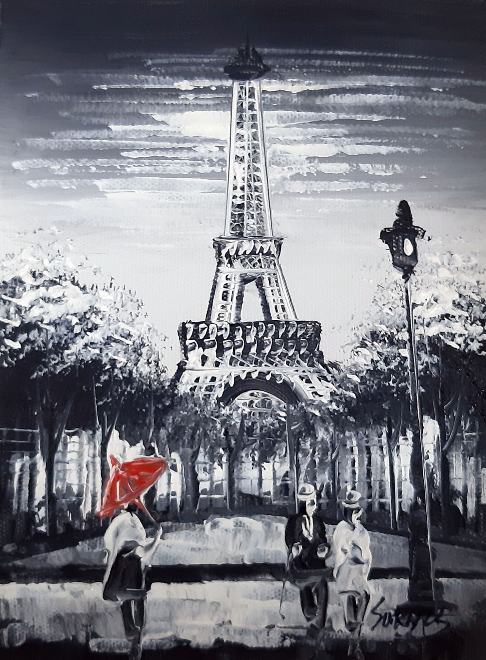 Peinture de Paris/20cm x 25cm /PA0076-20-25