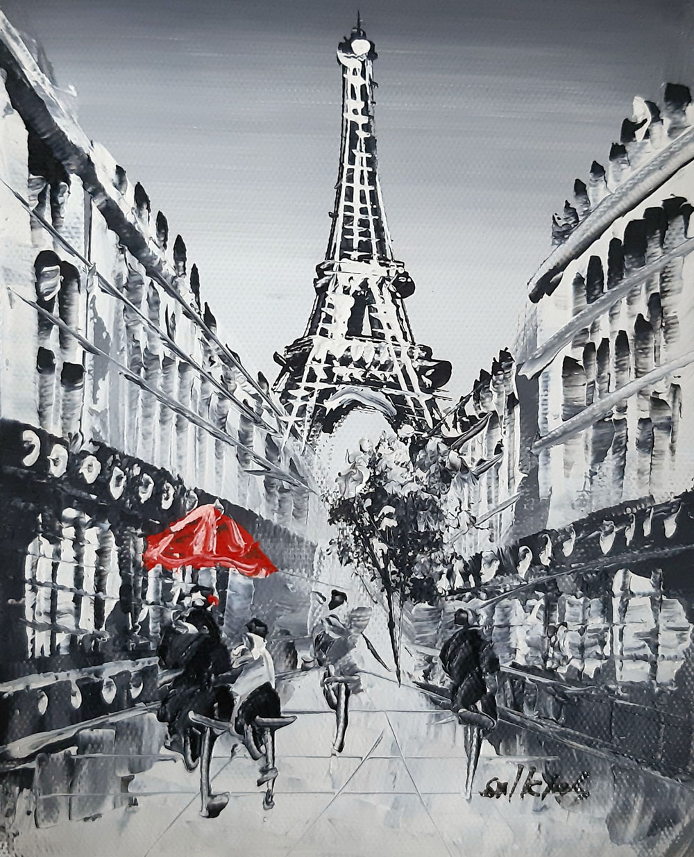 Peinture de Paris/20cm x 25cm /PA0077-20-25