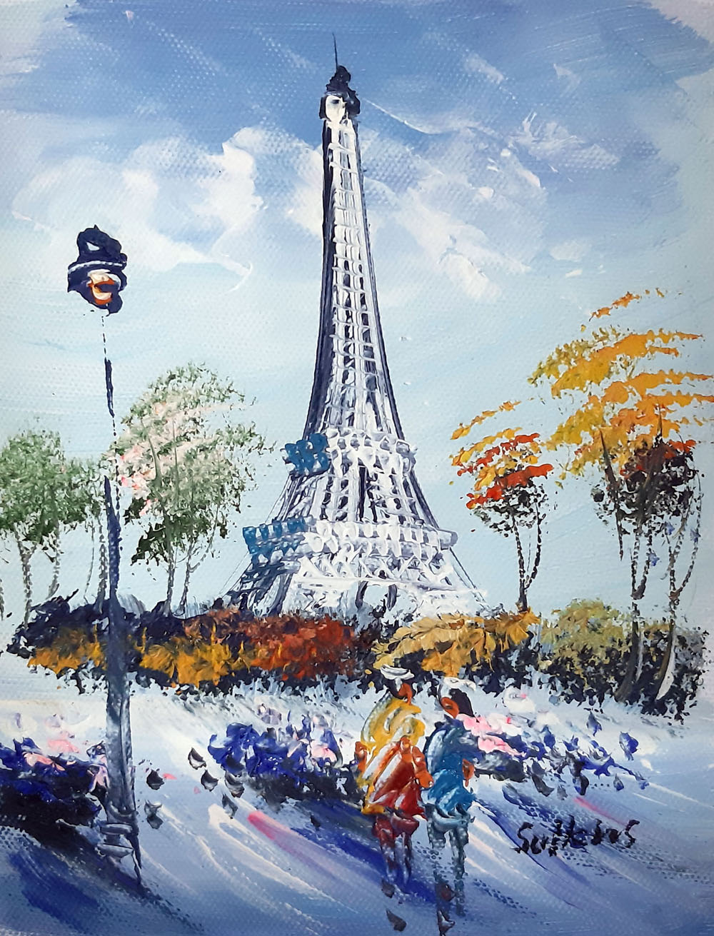 Peinture de Paris/20cm x 25cm /PA0078-20-25