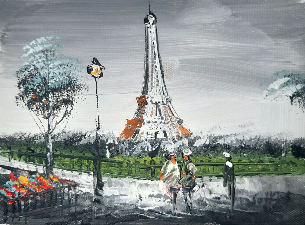 Peinture de Paris/20cm x 25cm /PA0082-20-25