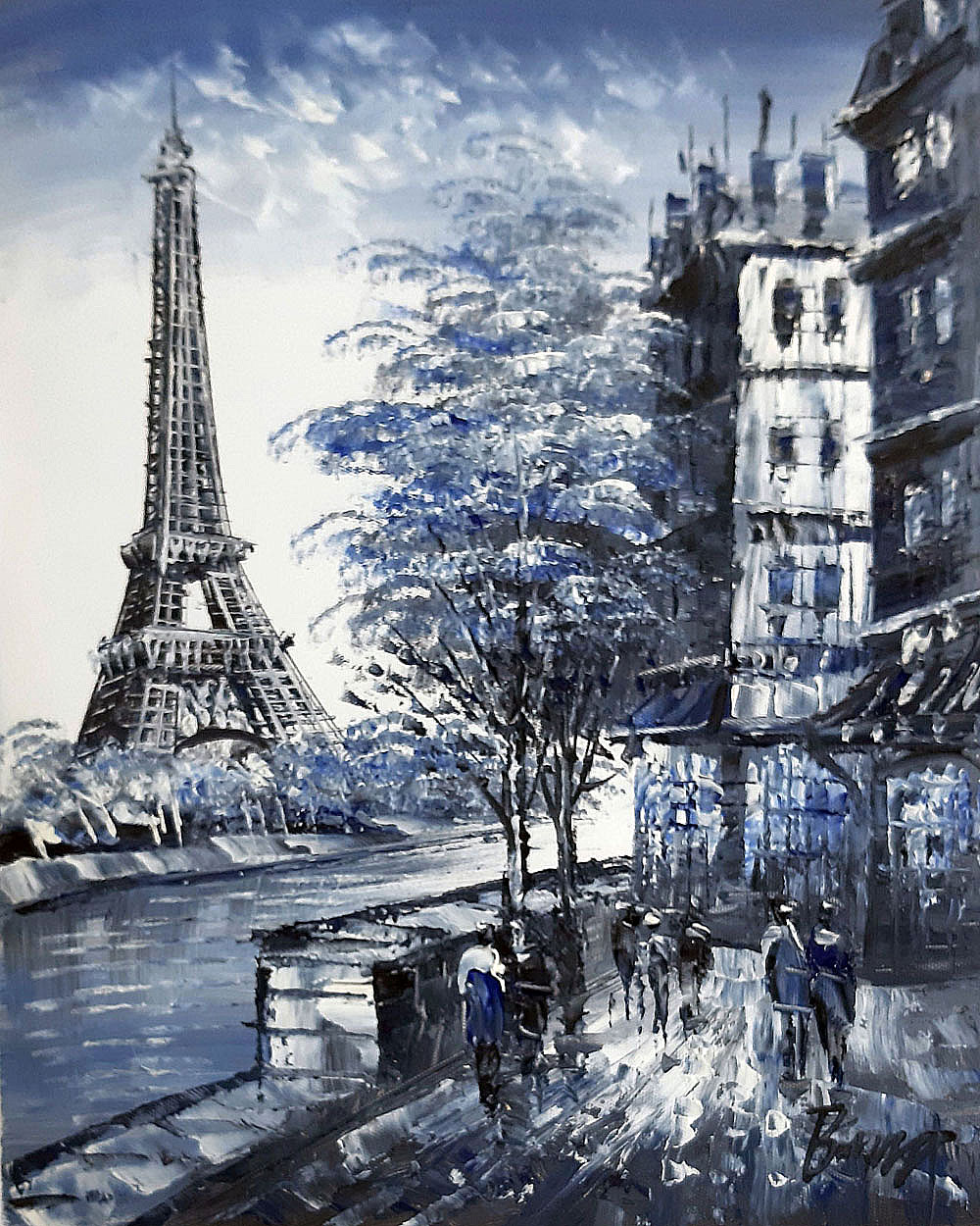 Peinture de Paris/30cm x 40cm /PA0085-30-40