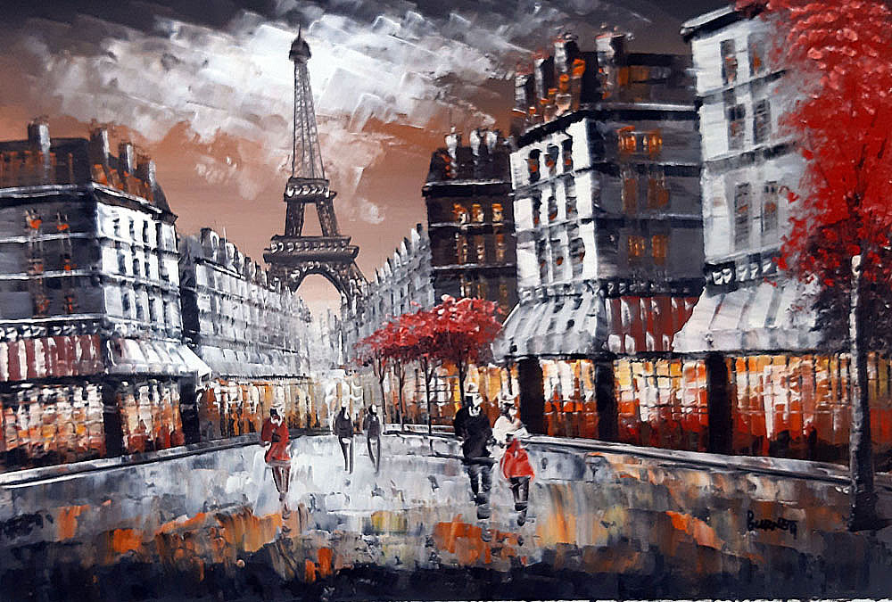 Peinture de Paris/30cm x 40cm /PA0086-30-40