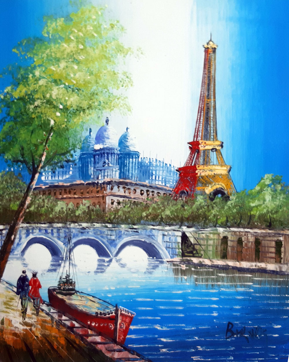 Peinture de Paris/30cm x 40cm /PA0087-30-40