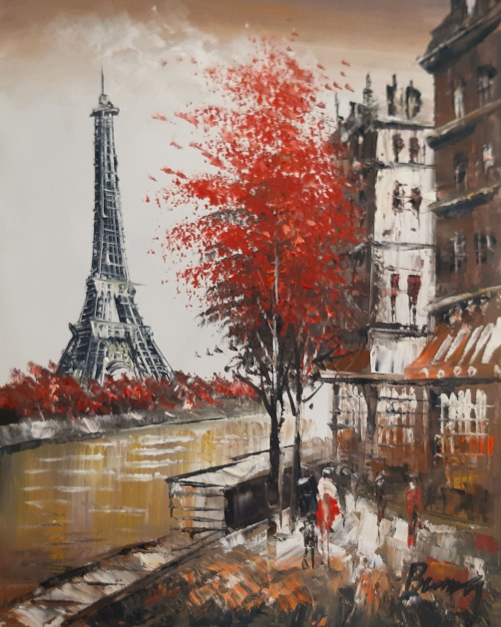 Peinture de Paris/30cm x 40cm /PA0088-30-40