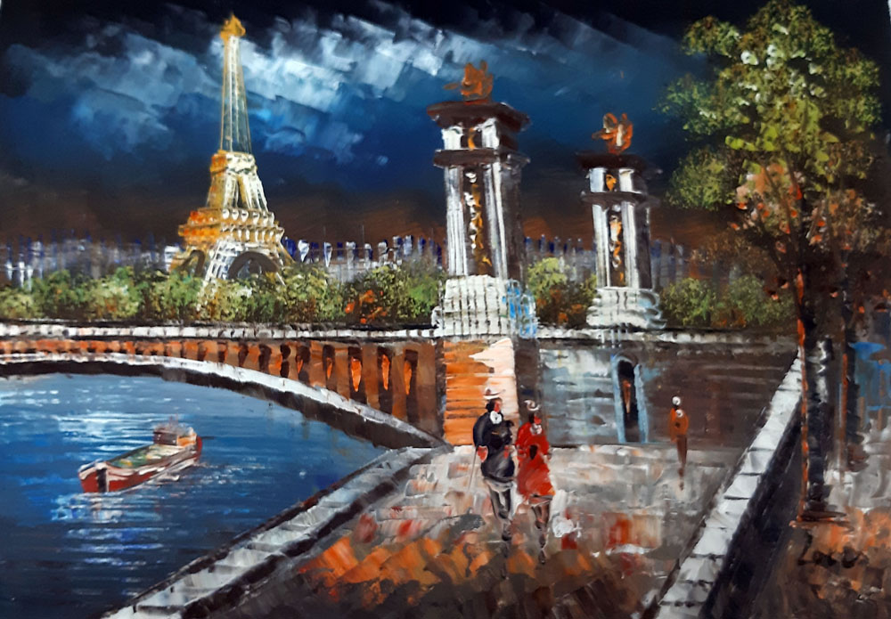 Peinture de Paris/30cm x 40cm /PA0090-30-40