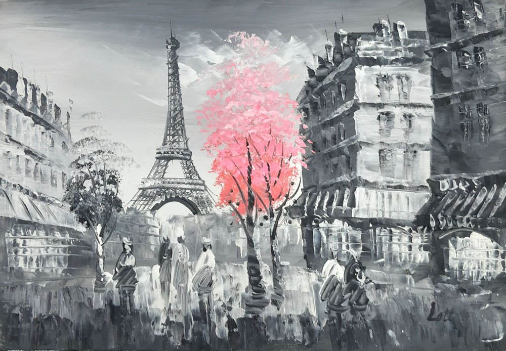 Peinture de Paris/30cm x 40cm /PA0091-30-40