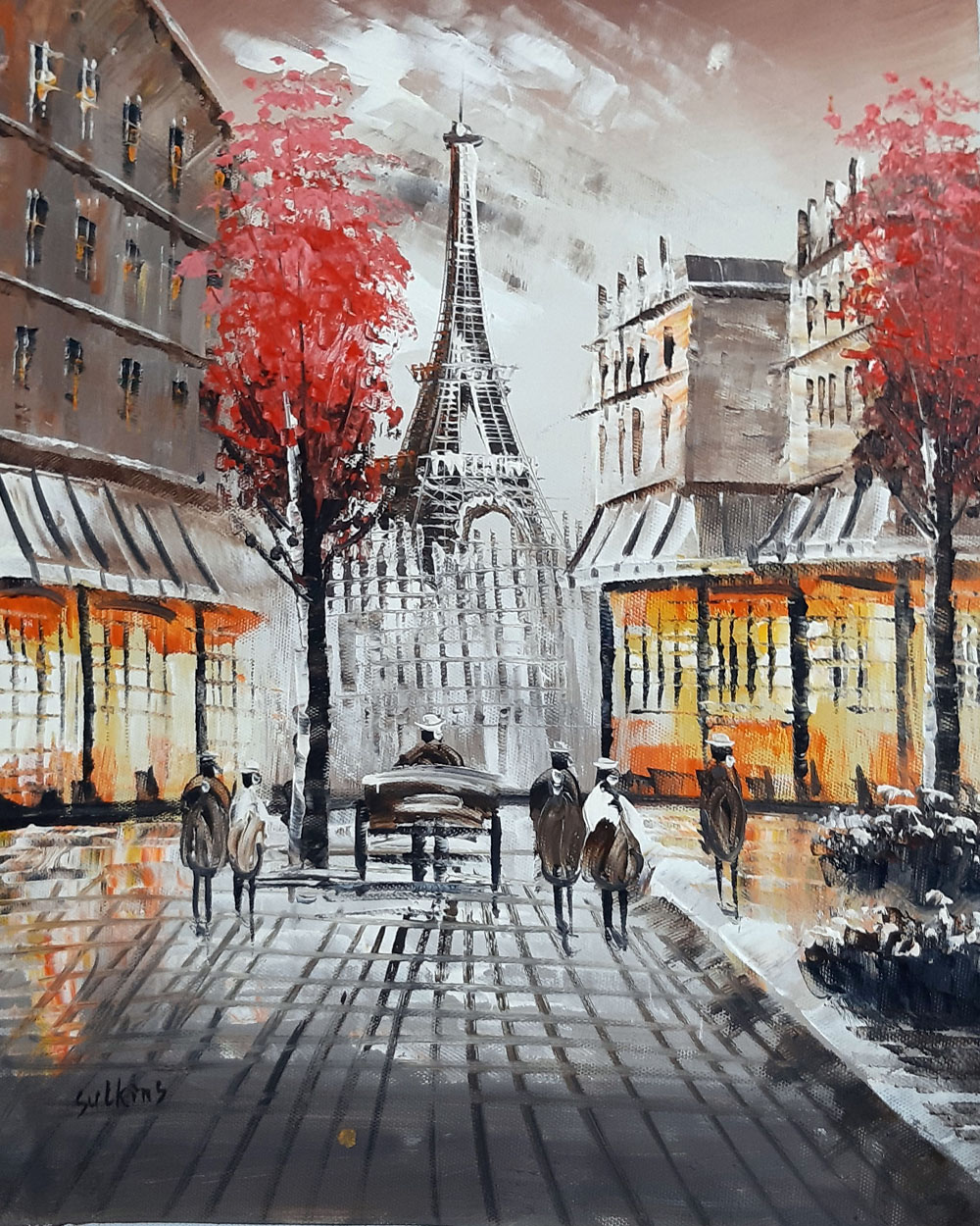 Peinture de Paris/30cm x 40cm /PA0093-30-40