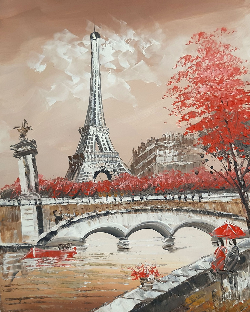 Peinture de Paris/30cm x 40cm /PA0095-30-40