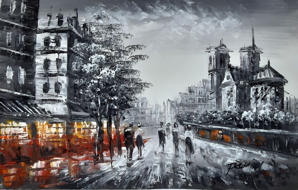 Peinture de Paris/30cm x 40cm /PA0098-30-40