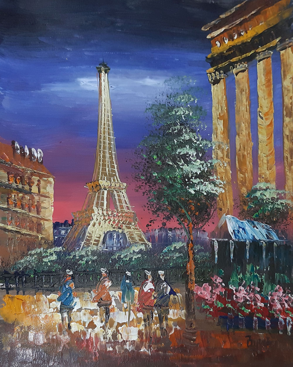 Peinture de Paris/30cm x 40cm /PA0100-30-40