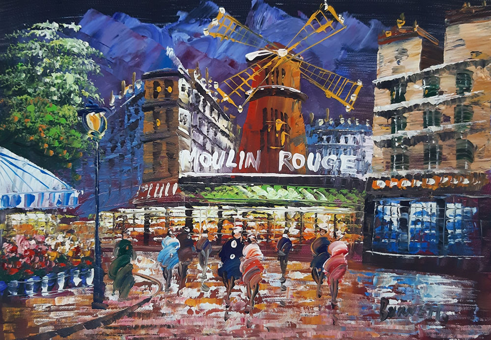 Peinture de Paris/30cm x 40cm /PA0101-30-40