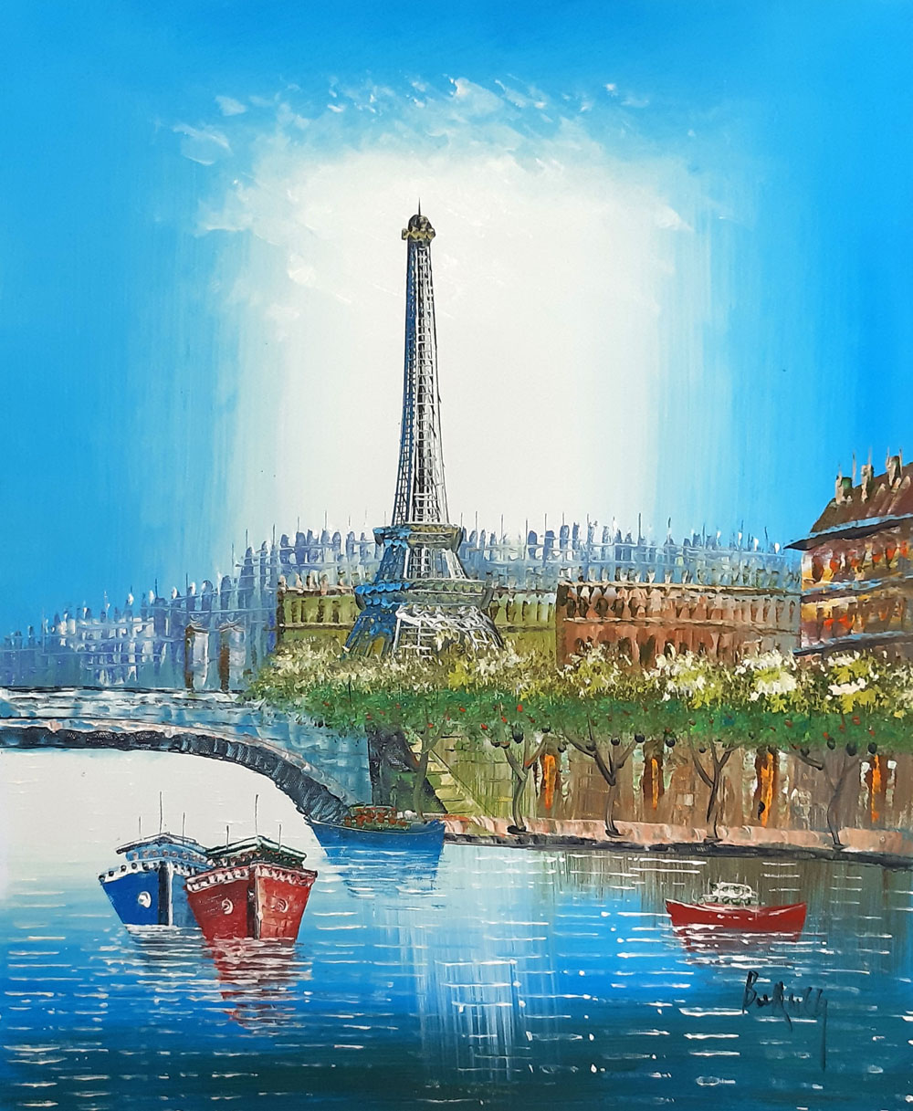 Peinture de Paris/40cm x 50cm /PA0101-40-50