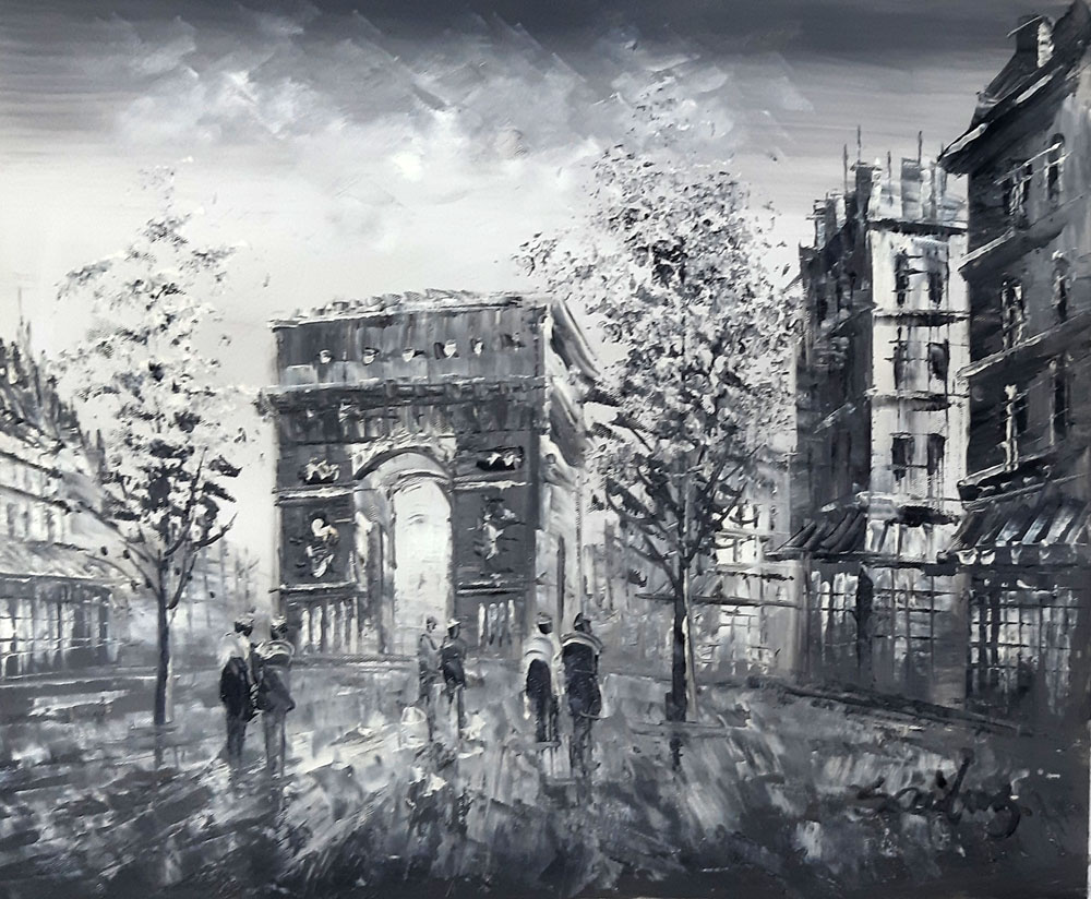 Peinture de Paris/40cm x 50cm /PA0102-40-50