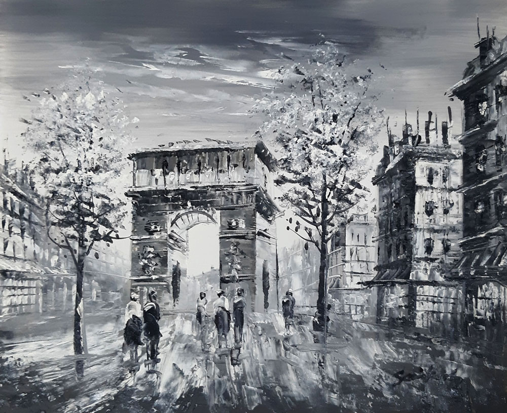 Peinture de Paris/40cm x 50cm /PA0103-40-50